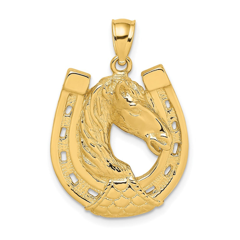 Gold Polished Horse Pendants