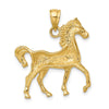 Gold Polished Horse Pendants