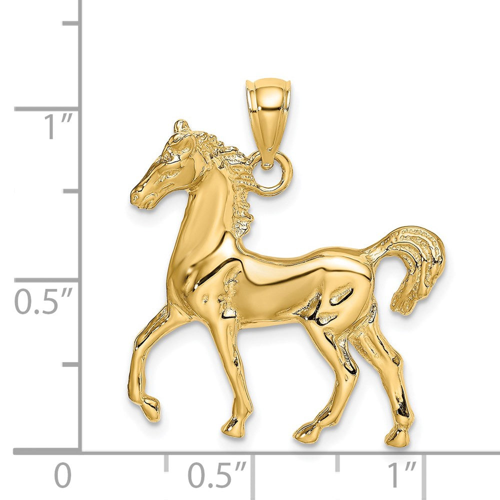 Gold Polished Horse Pendants