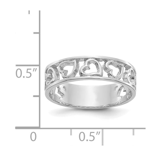 Gold Polished Heart Rings