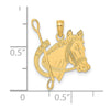 Gold Polished Horse Pendants