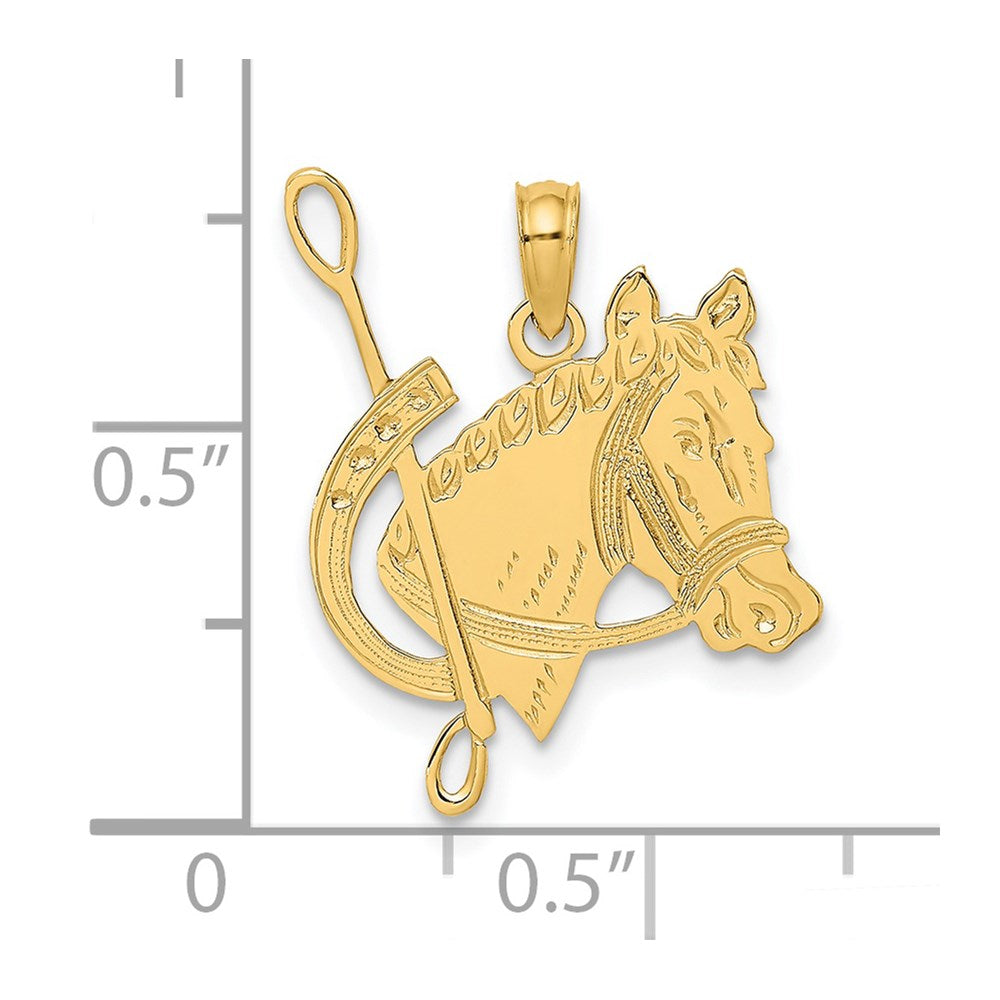 Gold Polished Horse Pendants