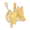 Gold Polished Horse Pendants
