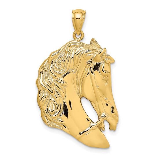 Gold Polished Horse Pendants