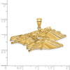 14K Triple Horse Head Racing Charm