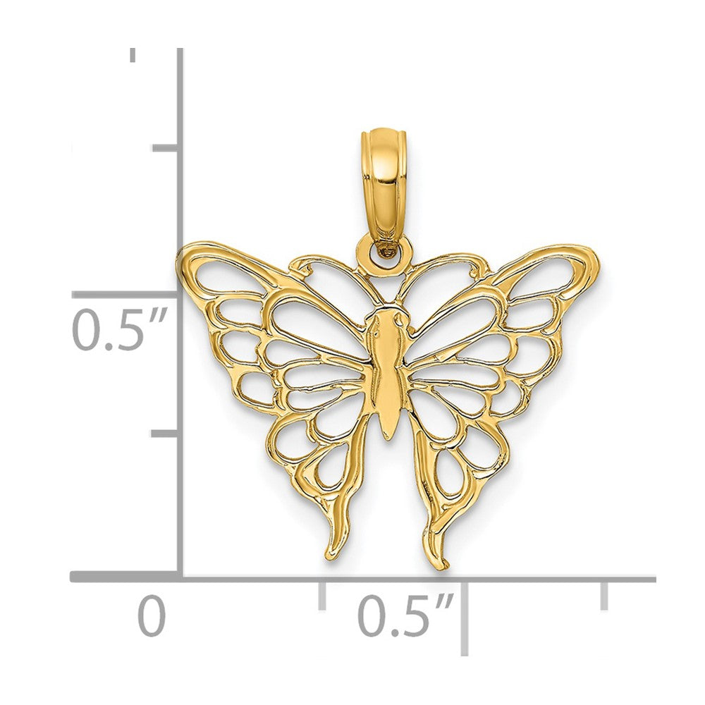 Gold Polished Butterfly Pendants