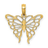 Gold Polished Butterfly Pendants