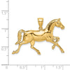 14K Polished Trotting Horse Charm