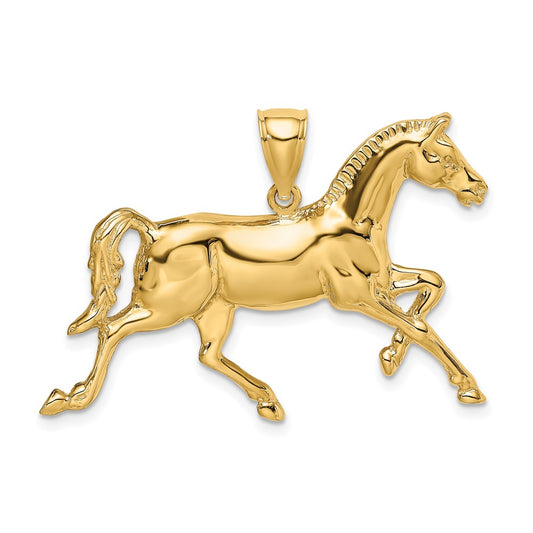 Gold Polished Horse Pendants