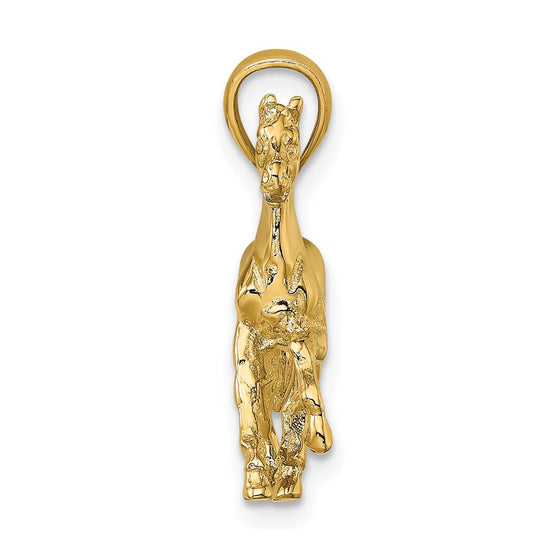 Gold Polished Horse Pendants