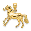 Gold Polished Horse Pendants