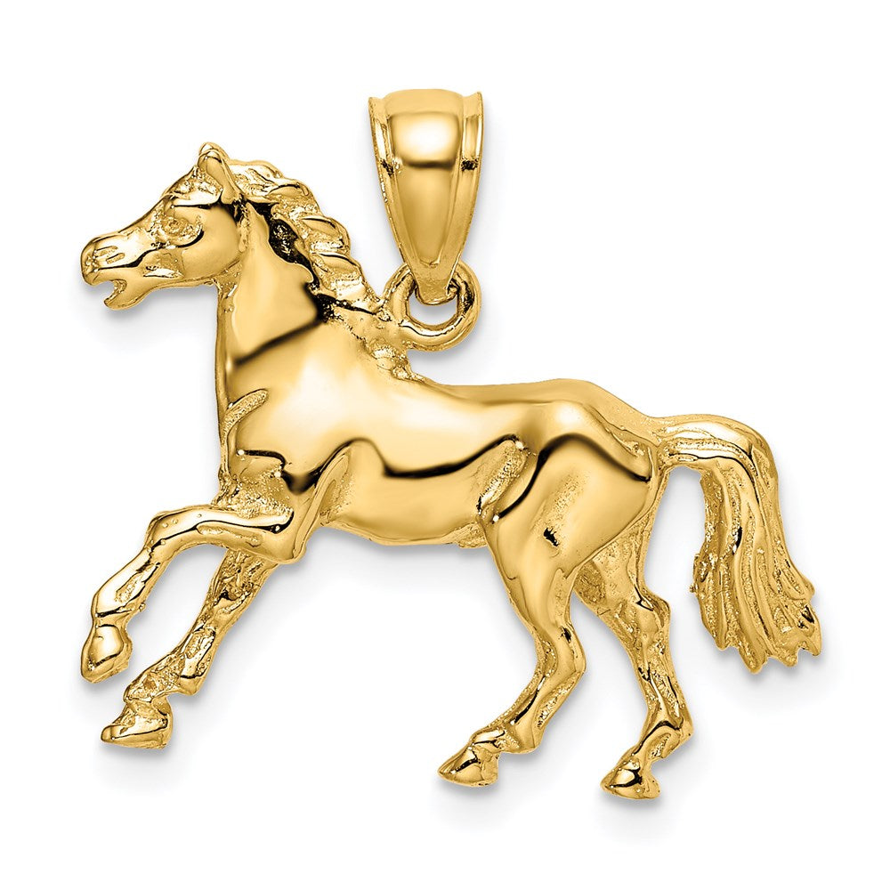 Gold Polished Horse Pendants