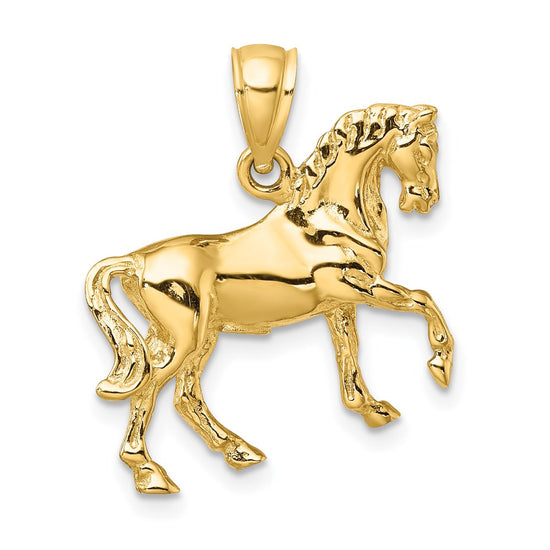 Gold Polished Horse Pendants