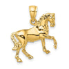 Gold Polished Horse Pendants