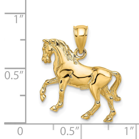 Gold Polished Horse Pendants
