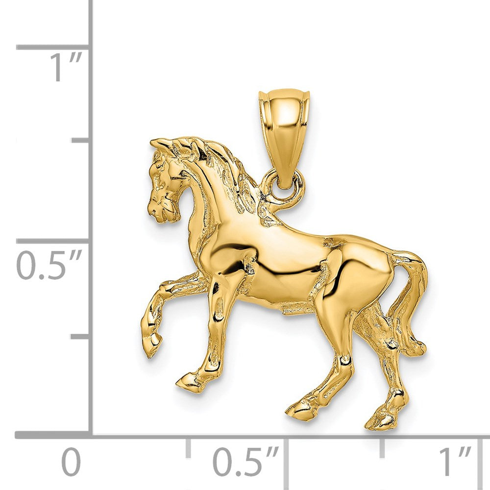 Gold Polished Horse Pendants