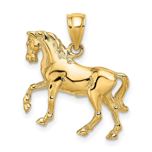 Gold Polished Horse Pendants