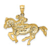 Gold Polished Horse Pendants