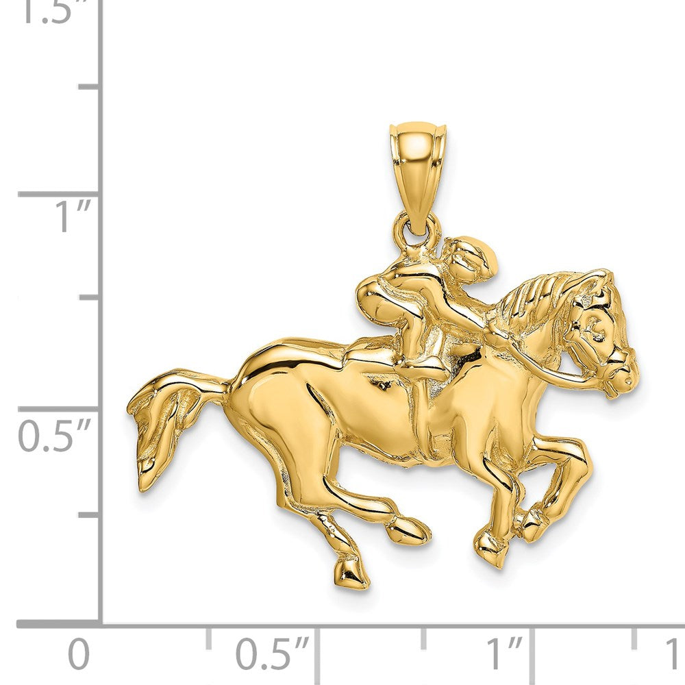 Gold Polished Horse Pendants