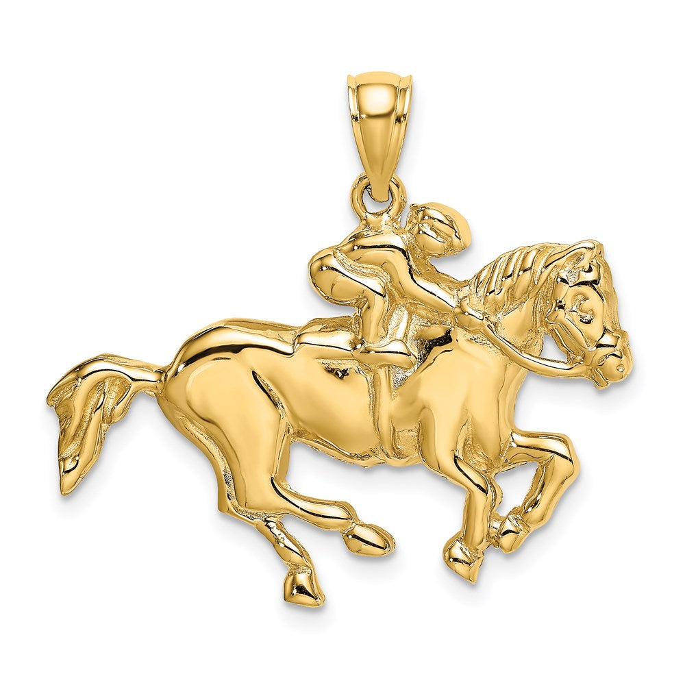 Gold Polished Horse Pendants