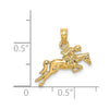 14K Jockey on Jumping Horse Charm
