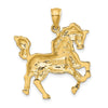 Gold Polished Horse Pendants