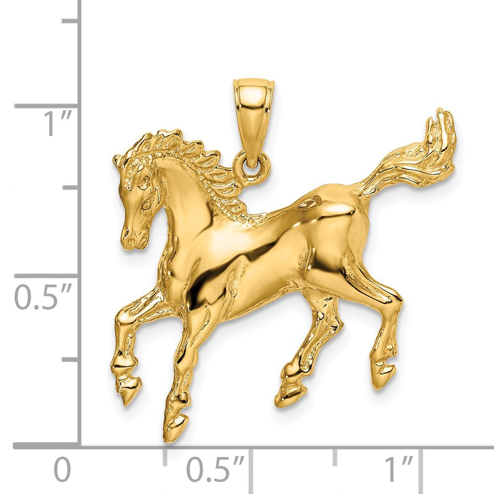 Gold Polished Horse Pendants