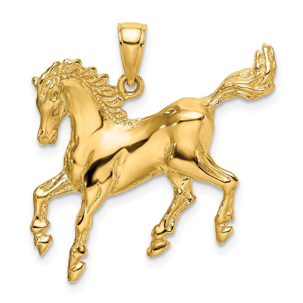 Gold Polished Horse Pendants