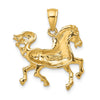 Gold Polished Horse Pendants