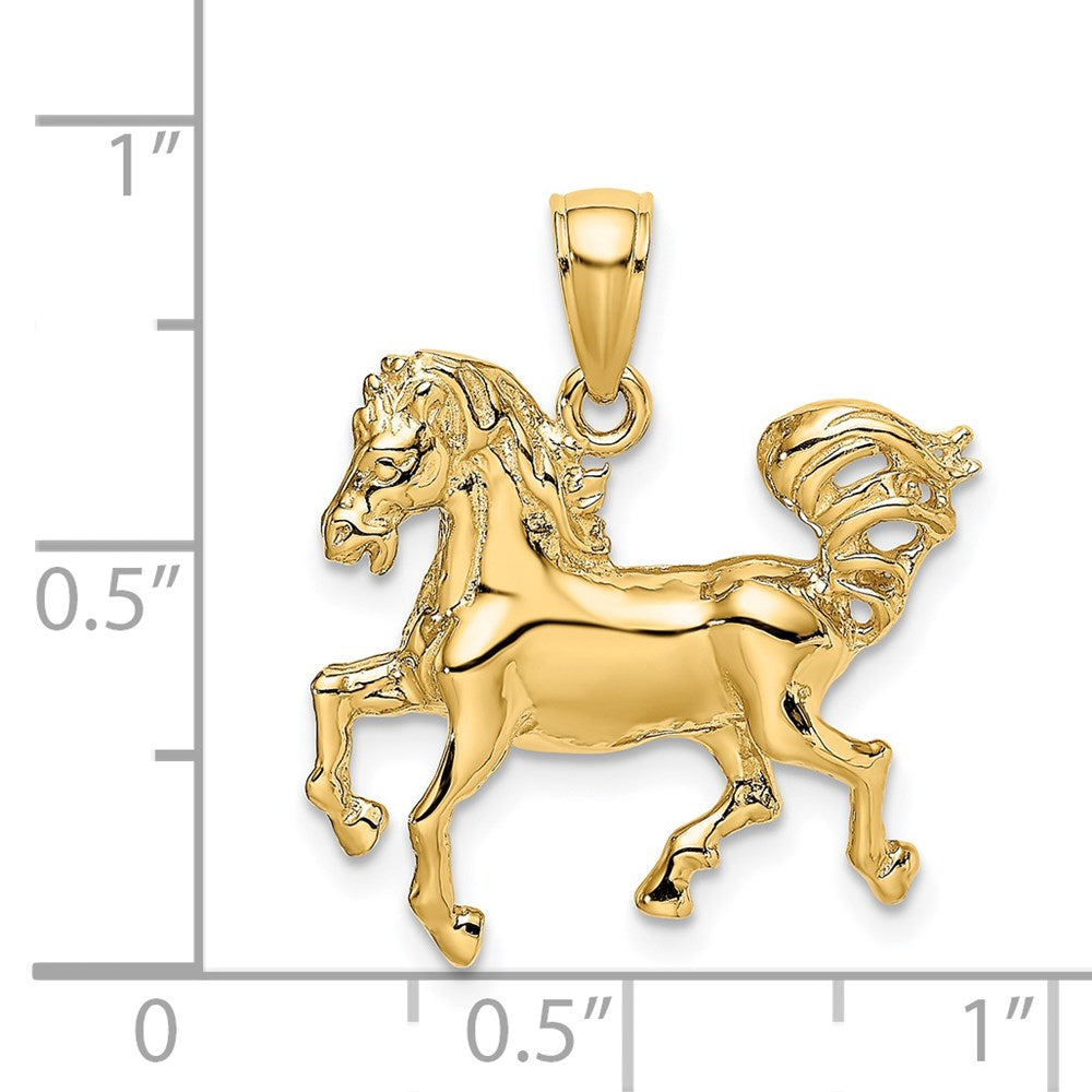 Gold Polished Horse Pendants