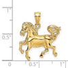 14K Trotting Horse Charm