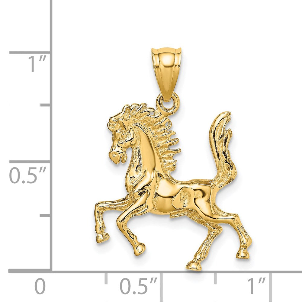 Gold Polished Horse Pendants