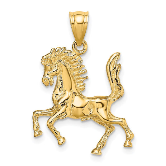 Gold Polished Horse Pendants