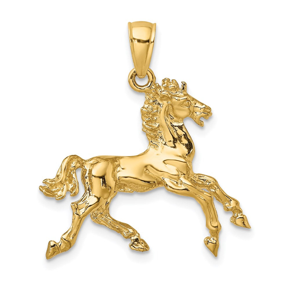 Gold Polished Horse Pendants