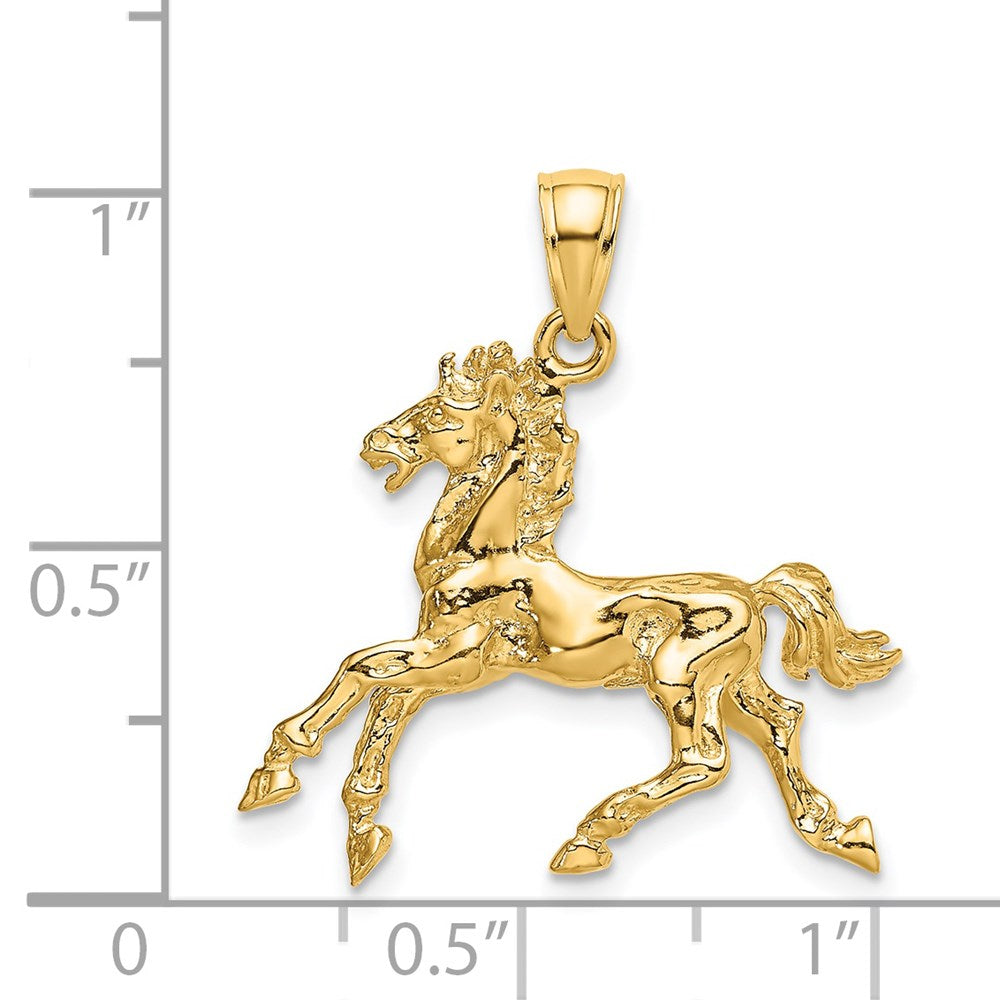 Gold Polished Horse Pendants
