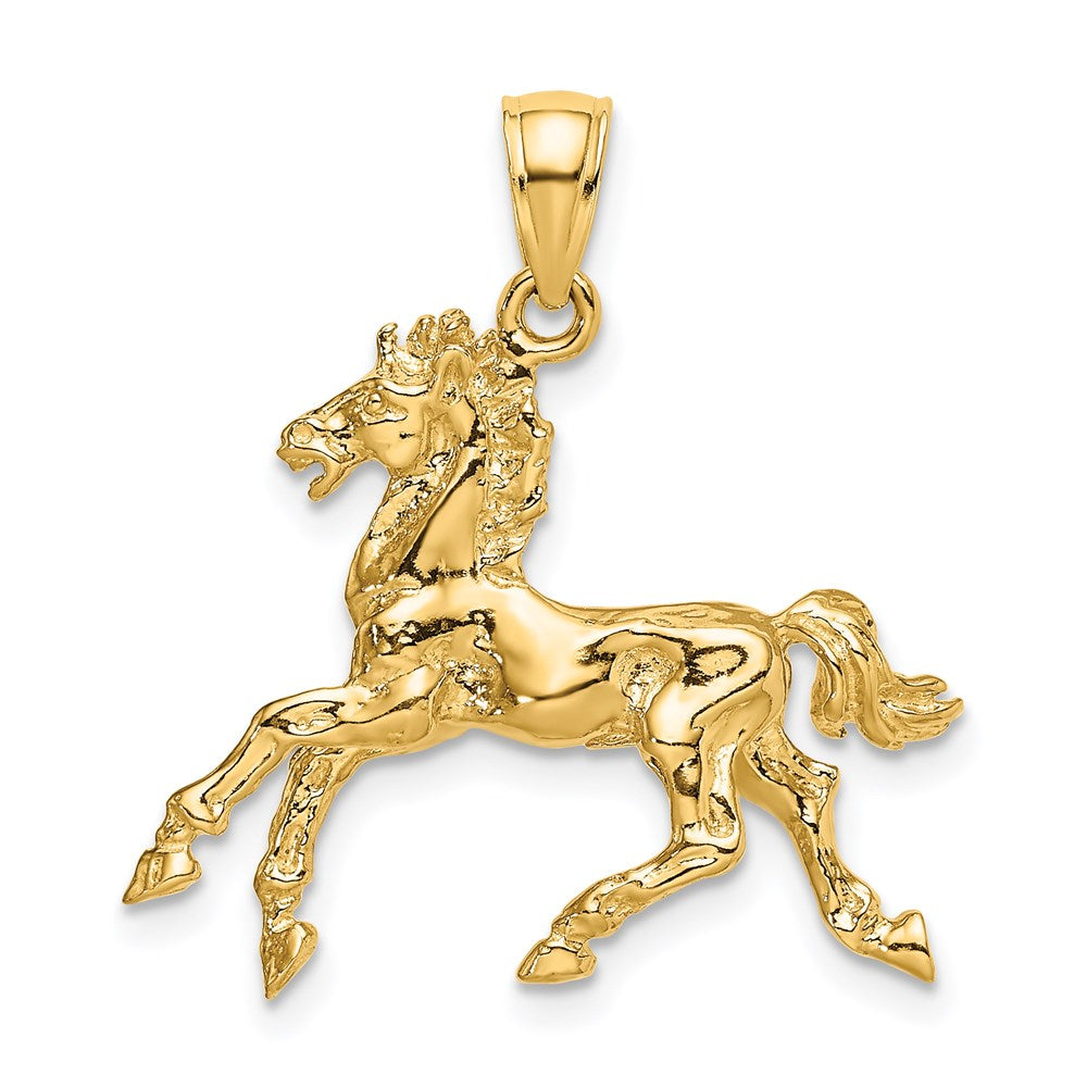 Gold Polished Horse Pendants