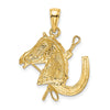 Gold Polished Horse Pendants