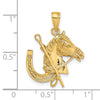 Gold Polished Horse Pendants