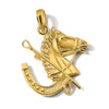 Gold Polished Horse Pendants