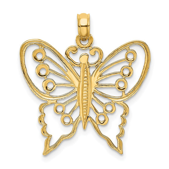Gold Polished Butterfly Pendants