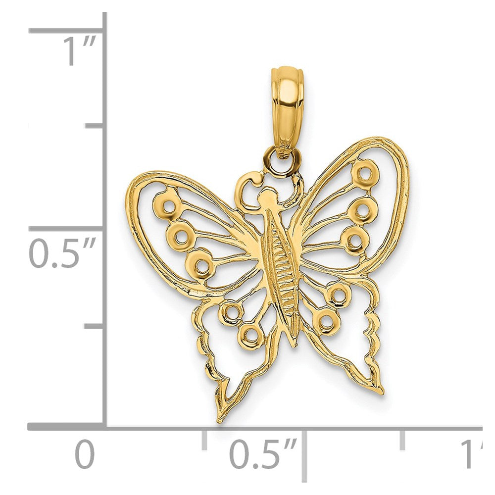 Gold Polished Butterfly Pendants