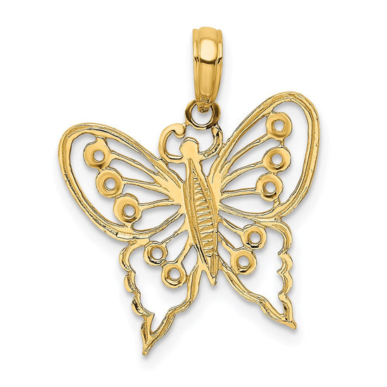Gold Polished Butterfly Pendants