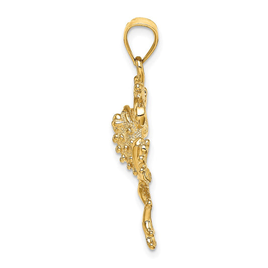 14K Frog with Textured Back Charm