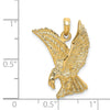 14K Eagle Landing with Wings Up Charm