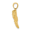 14K Textured Butterfly Pendant