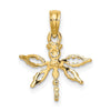 14K 2-D Mini Dragonfly with Cut-out Wings Charm