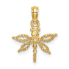 Gold Polished Dragonfly Pendants