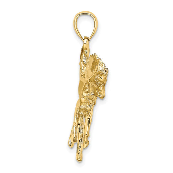 14K Carousel Horse with Tail Up Charm