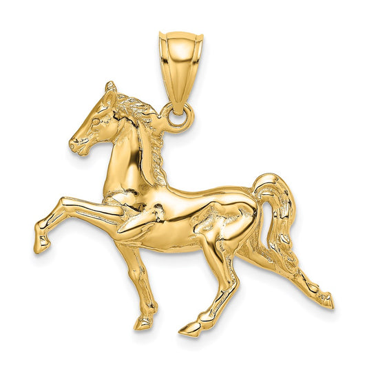 Gold Polished Horse Pendants