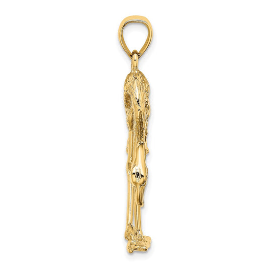 Gold Polished Flamingo Pendants
